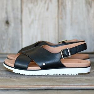 Ugg Kamile Crisscross Leather Sandals New in Box